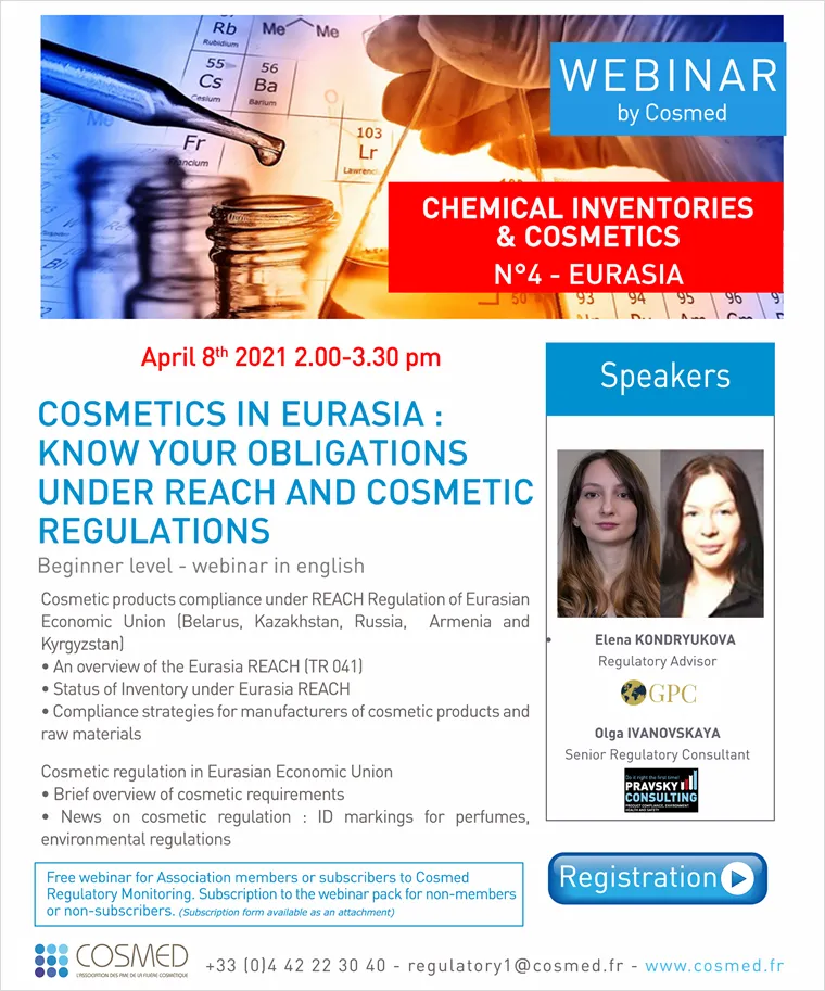 COSMETICS IN EURASIA: KNOW YOUR OBLIGATIONS UNDER REACH AND COSMETIC REGULATIONS
