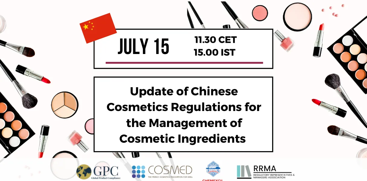 Update of Chinese Cosmetics Regulations for the Management of Cosmetic Ingredients
