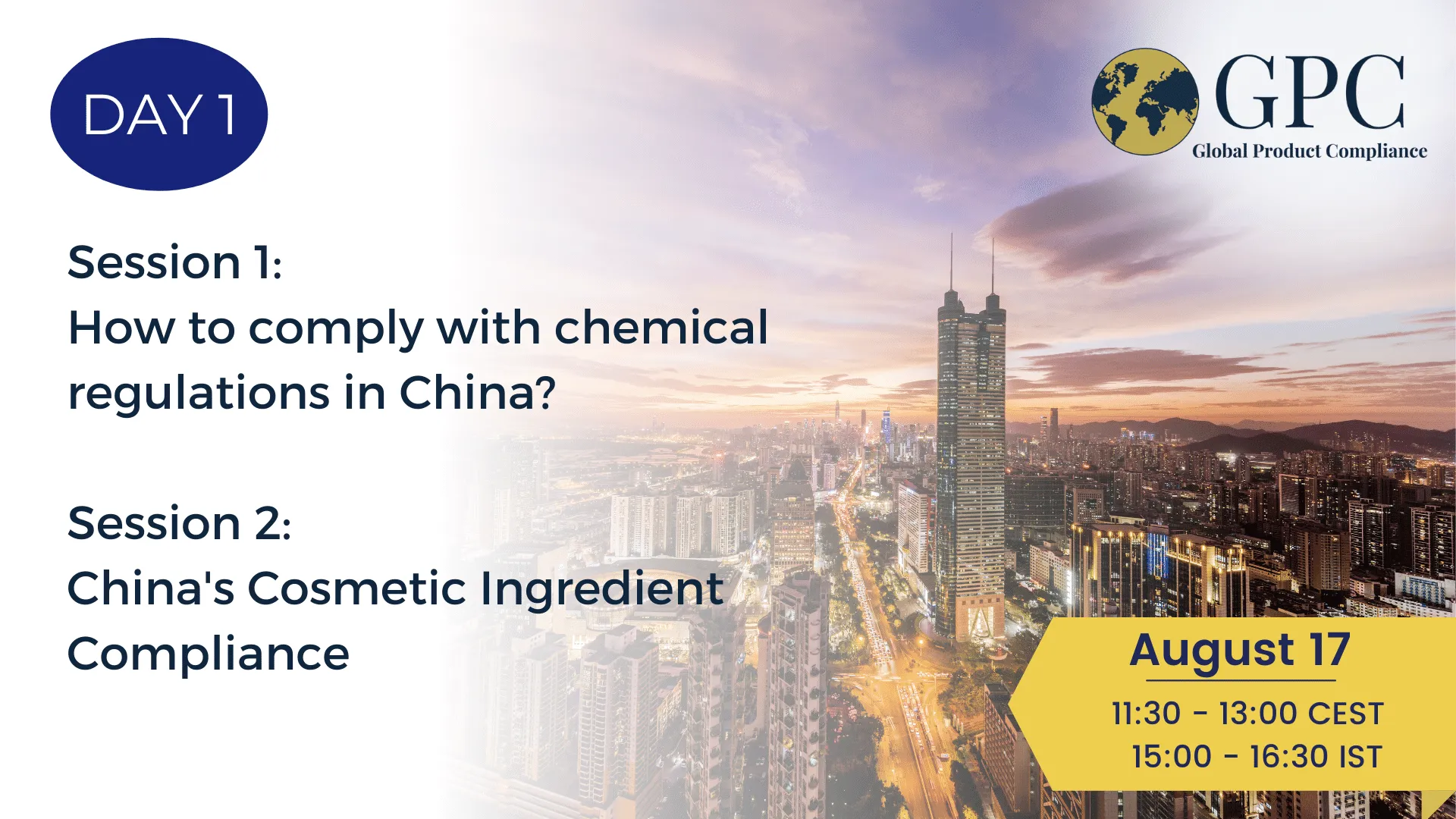 DAY 1: Managing Chemicals in China - What you need to know