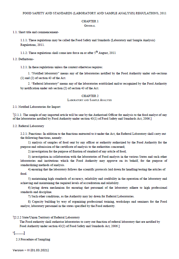 FoodSafetyandStandards(LaboratoryandSamplingAnalysis)Regulation,2011.png
